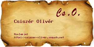 Csiszér Olivér névjegykártya